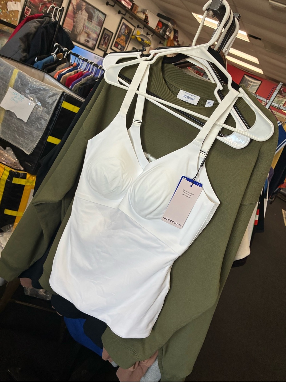 Women’s Honeylove LiftWear Cami White New SZ 1X NWT